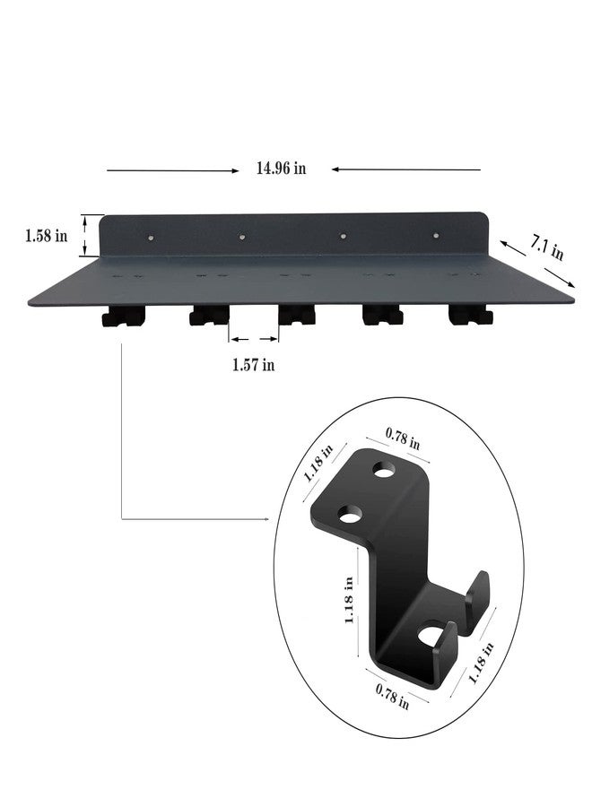 VOHYOV Fit for Tonal Accessory Floating Shelves Black Gym Rack Wall Mount Organizer Home Gym Storage Shelf Wall T Lock Shelf Workout Equipment Storage Rack Tonal Shelf - Image 3